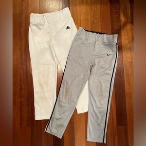 Nike and Adidas Boys Youth Small Baseball Pant set